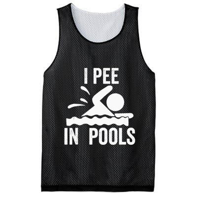I Pee In Pools Swimming Swim Vacation I Pee In Pools Mesh Reversible Basketball Jersey Tank