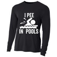 I Pee In Pools Swimming Swim Vacation I Pee In Pools Cooling Performance Long Sleeve Crew