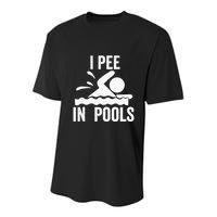 I Pee In Pools Swimming Swim Vacation I Pee In Pools Youth Performance Sprint T-Shirt