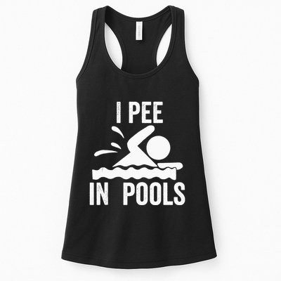 I Pee In Pools Swimming Swim Vacation I Pee In Pools Womens Tank Top