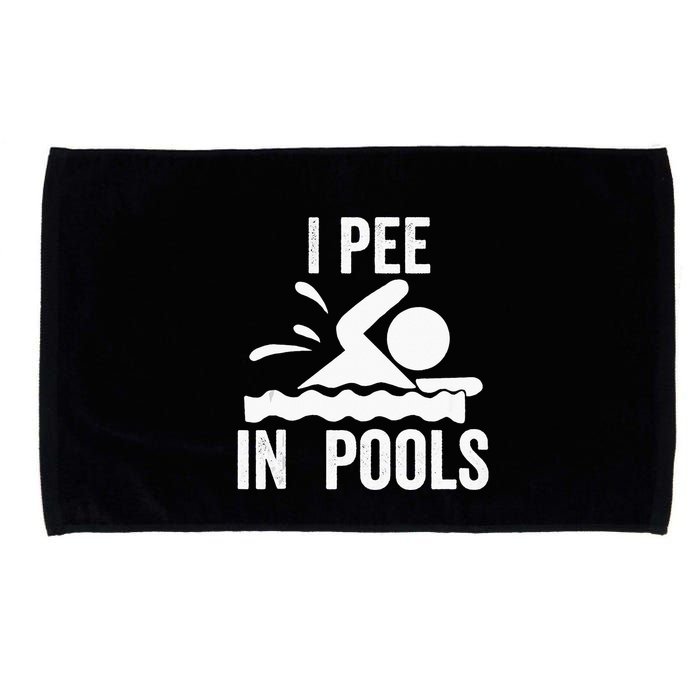 I Pee In Pools Swimming Swim Vacation I Pee In Pools Microfiber Hand Towel