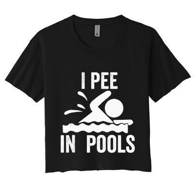 I Pee In Pools Swimming Swim Vacation I Pee In Pools Crop Top