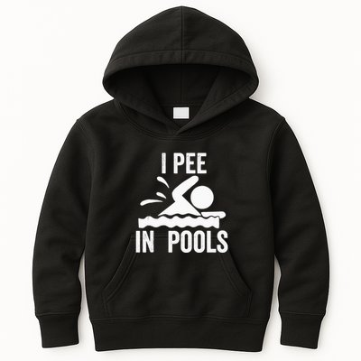 I Pee In Pools Swimming Swim Vacation I Pee In Pools Kids Hoodie