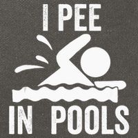 I Pee In Pools Swimming Swim Vacation I Pee In Pools Cotton Canvas Backpack