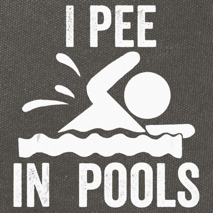 I Pee In Pools Swimming Swim Vacation I Pee In Pools Cotton Canvas Backpack