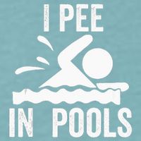 I Pee In Pools Swimming Swim Vacation I Pee In Pools Sueded Cloud Jersey T-Shirt