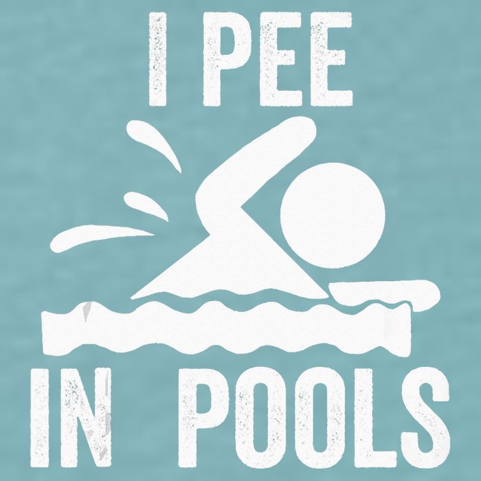 I Pee In Pools Swimming Swim Vacation I Pee In Pools Sueded Cloud Jersey T-Shirt