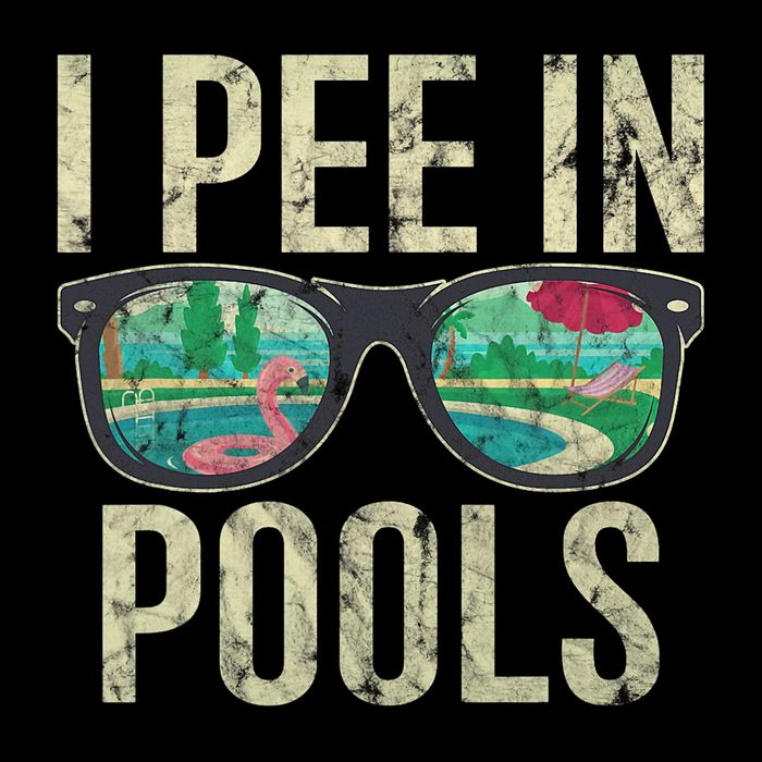 I Pee In Pools Summer Vacation Glasses Funny Sustainable Bucket Hat