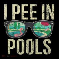 I Pee In Pools Summer Vacation Glasses Funny Premium T-Shirt