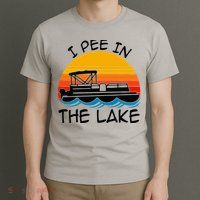 I pee in the lake vintage boating pontoon T-Shirt