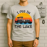 I pee in the lake vintage boating pontoon T-Shirt