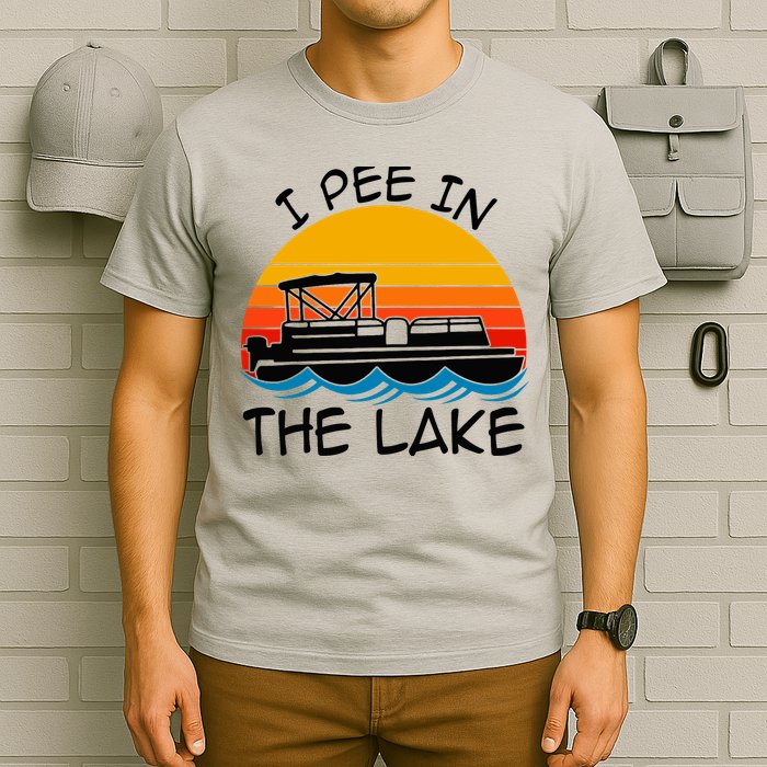 I pee in the lake vintage boating pontoon T-Shirt