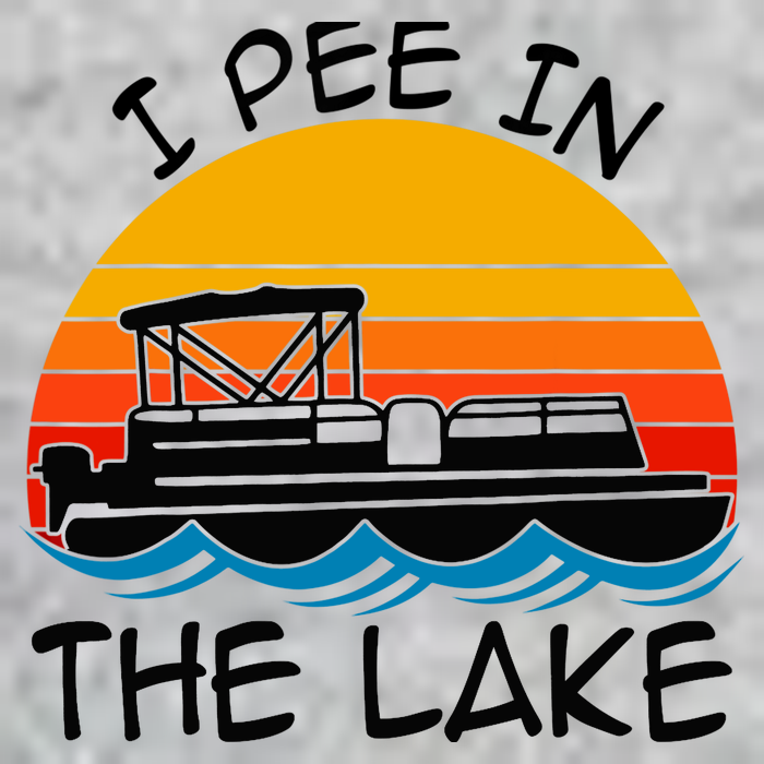I pee in the lake vintage boating pontoon T-Shirt