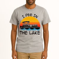 I pee in the lake vintage boating pontoon Tall T-Shirt