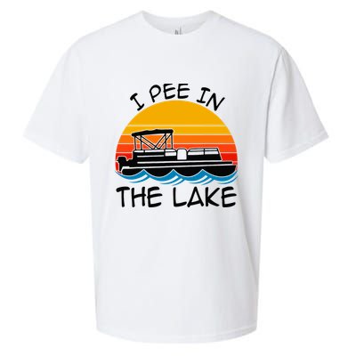 I pee in the lake vintage boating pontoon Sueded Cloud Jersey T-Shirt