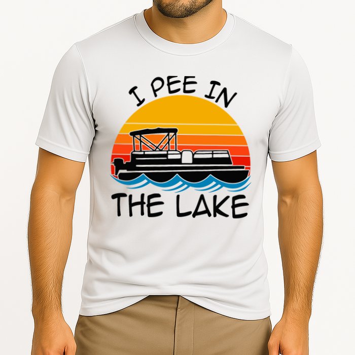 I pee in the lake vintage boating pontoon Performance Shirt