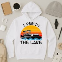 I pee in the lake vintage boating pontoon Hoodie