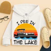 I pee in the lake vintage boating pontoon Hoodie