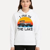 I pee in the lake vintage boating pontoon Hoodie
