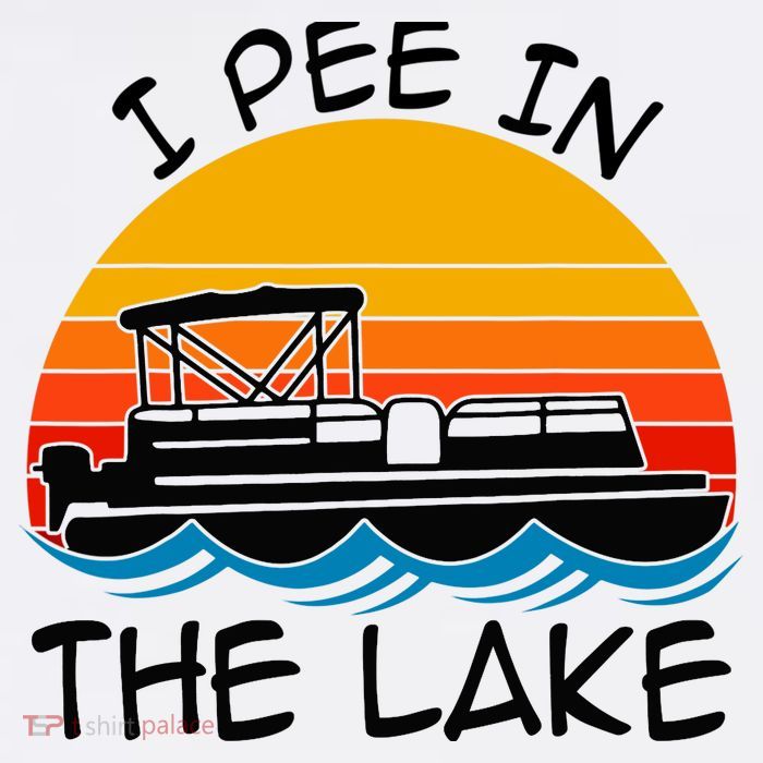 I pee in the lake vintage boating pontoon Poster