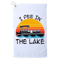 I pee in the lake vintage boating pontoon Golf Towel