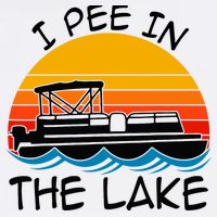 I pee in the lake vintage boating pontoon Golf Towel