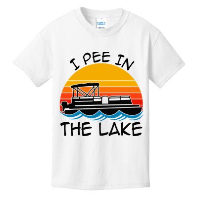 I pee in the lake vintage boating pontoon Kids T-Shirt