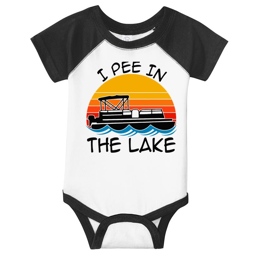 I pee in the lake vintage boating pontoon Infant Baby Jersey Bodysuit