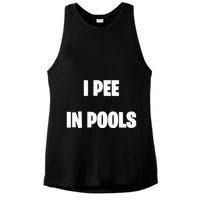 I Pee In Pools Ladies PosiCharge Tri-Blend Wicking Tank