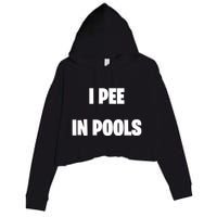 I Pee In Pools Crop Fleece Hoodie
