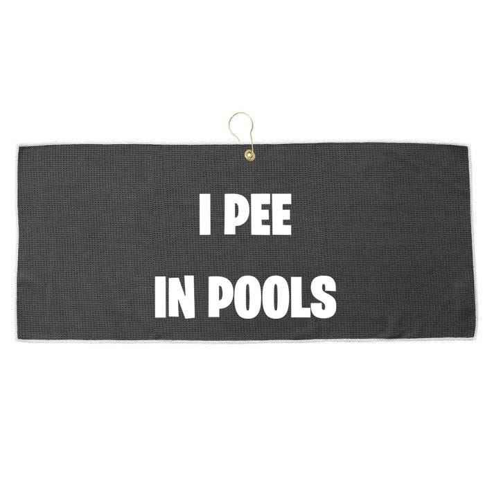 I Pee In Pools Large Microfiber Waffle Golf Towel