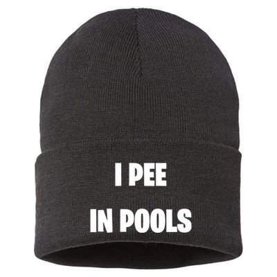 I Pee In Pools Sustainable Knit Beanie
