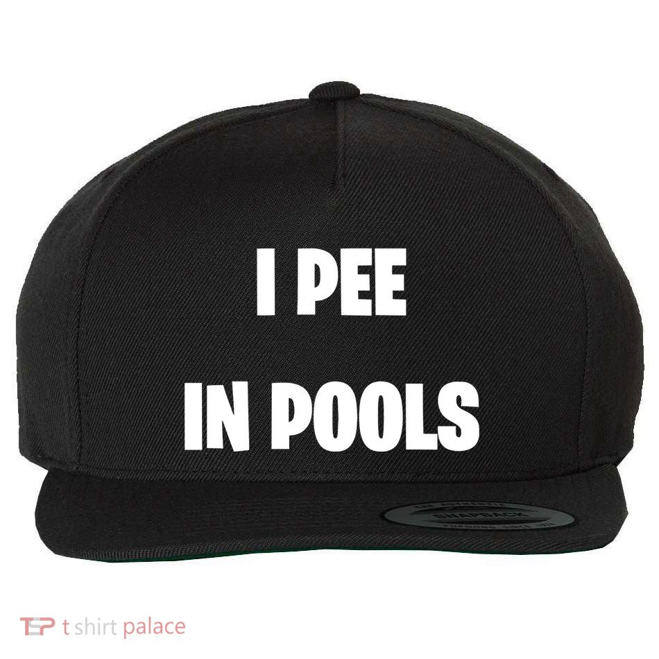I Pee In Pools Wool Snapback Cap