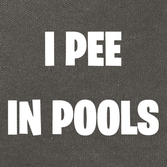 I Pee In Pools Cotton Canvas Backpack