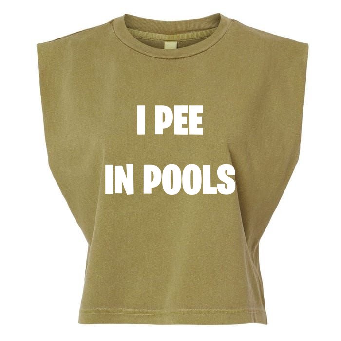 I Pee In Pools Garment-Dyed Women's Muscle Tee