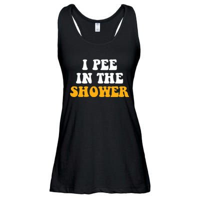 I Pee In The Shower Funny Humor Sarcastic Saying Joke Ladies Essential Flowy Tank