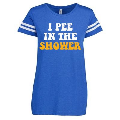 I Pee In The Shower Funny Humor Sarcastic Saying Joke Enza Ladies Jersey Football T-Shirt