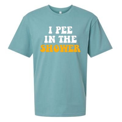 I Pee In The Shower Funny Humor Sarcastic Saying Joke Sueded Cloud Jersey T-Shirt