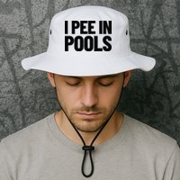 I Pee In Pools Funny Vacation Humor Swimming I Pee In Pools Bucket Hat