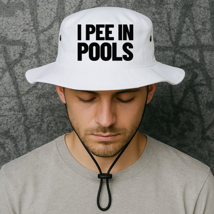 I Pee In Pools Funny Vacation Humor Swimming I Pee In Pools Bucket Hat