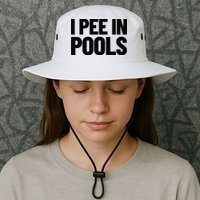 I Pee In Pools Funny Vacation Humor Swimming I Pee In Pools Bucket Hat