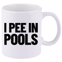 I Pee In Pools Funny Vacation Humor Swimming I Pee In Pools 11oz C Handle Ceramic Mug