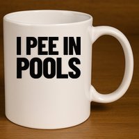 I Pee In Pools Funny Vacation Humor Swimming I Pee In Pools 11oz C Handle Ceramic Mug