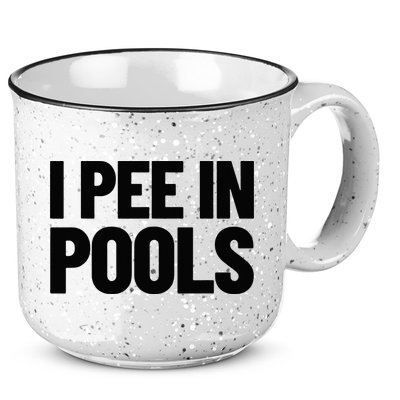 I Pee In Pools Funny Vacation Humor Swimming I Pee In Pools 15oz Campfire Ceramic Mug