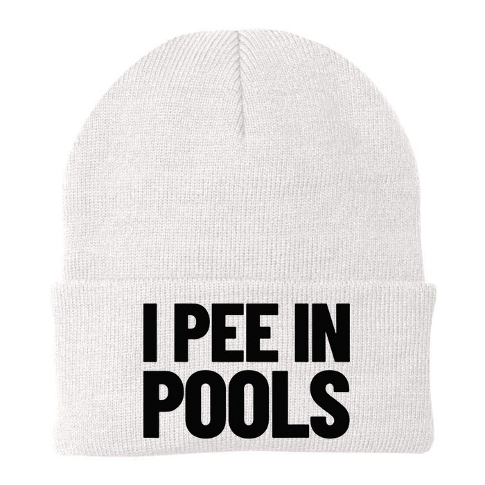 I Pee In Pools Funny Vacation Humor Swimming I Pee In Pools Beanie