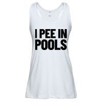 I Pee In Pools Funny Vacation Humor Swimming I Pee In Pools Ladies Essential Flowy Tank