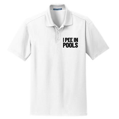 I Pee In Pools Funny Vacation Humor Swimming I Pee In Pools Dry Zone Grid Polo