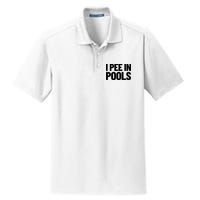 I Pee In Pools Funny Vacation Humor Swimming I Pee In Pools Dry Zone Grid Polo
