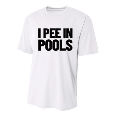 I Pee In Pools Funny Vacation Humor Swimming I Pee In Pools Youth Performance Sprint T-Shirt