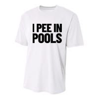 I Pee In Pools Funny Vacation Humor Swimming I Pee In Pools Youth Performance Sprint T-Shirt